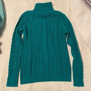 Land’s End cotton turtleneck sweater size M